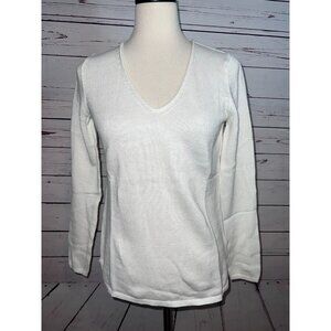 NWT Old Navy vneck Sweater Knit‎ size Small Classic Vee White Pullover